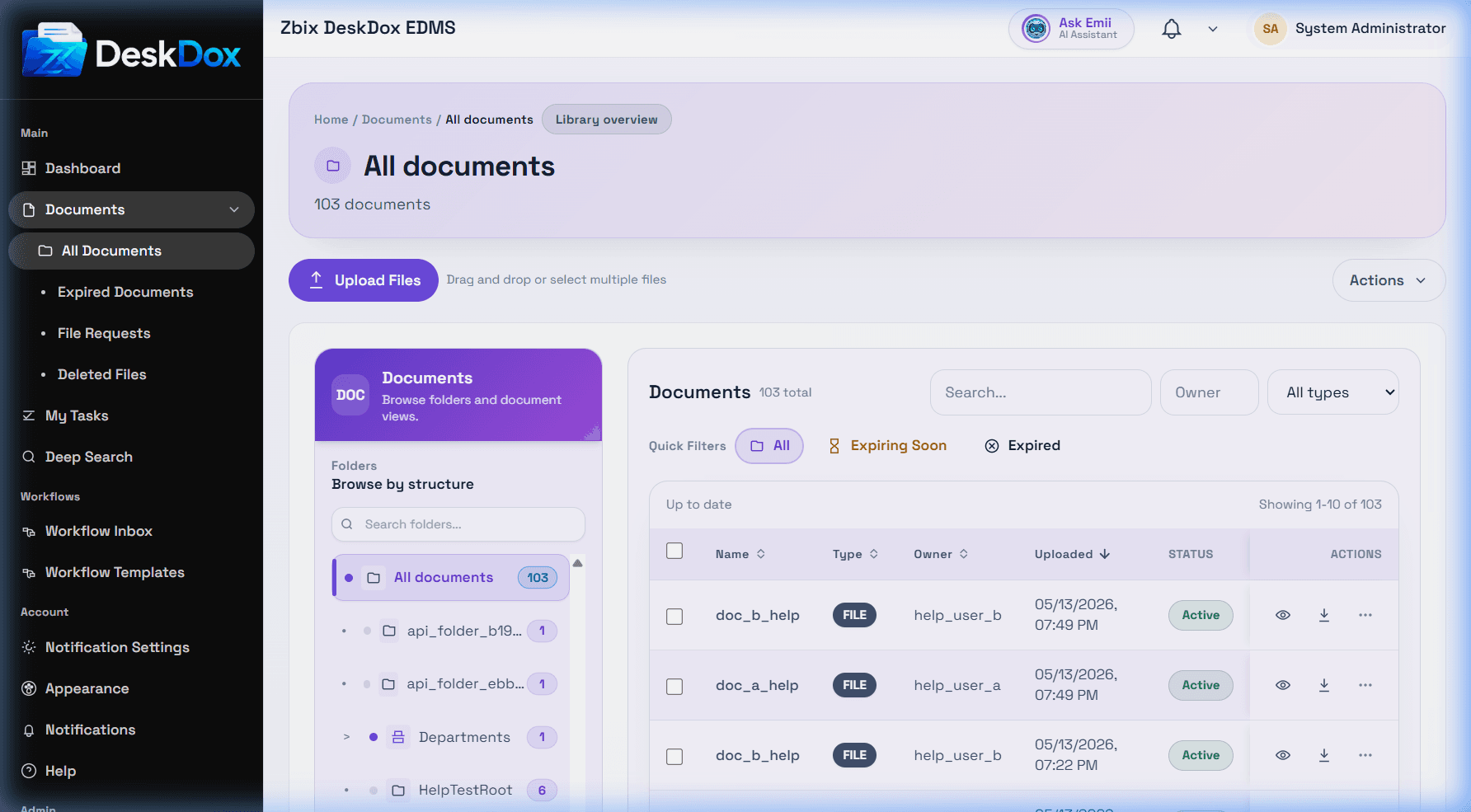 All Documents overview