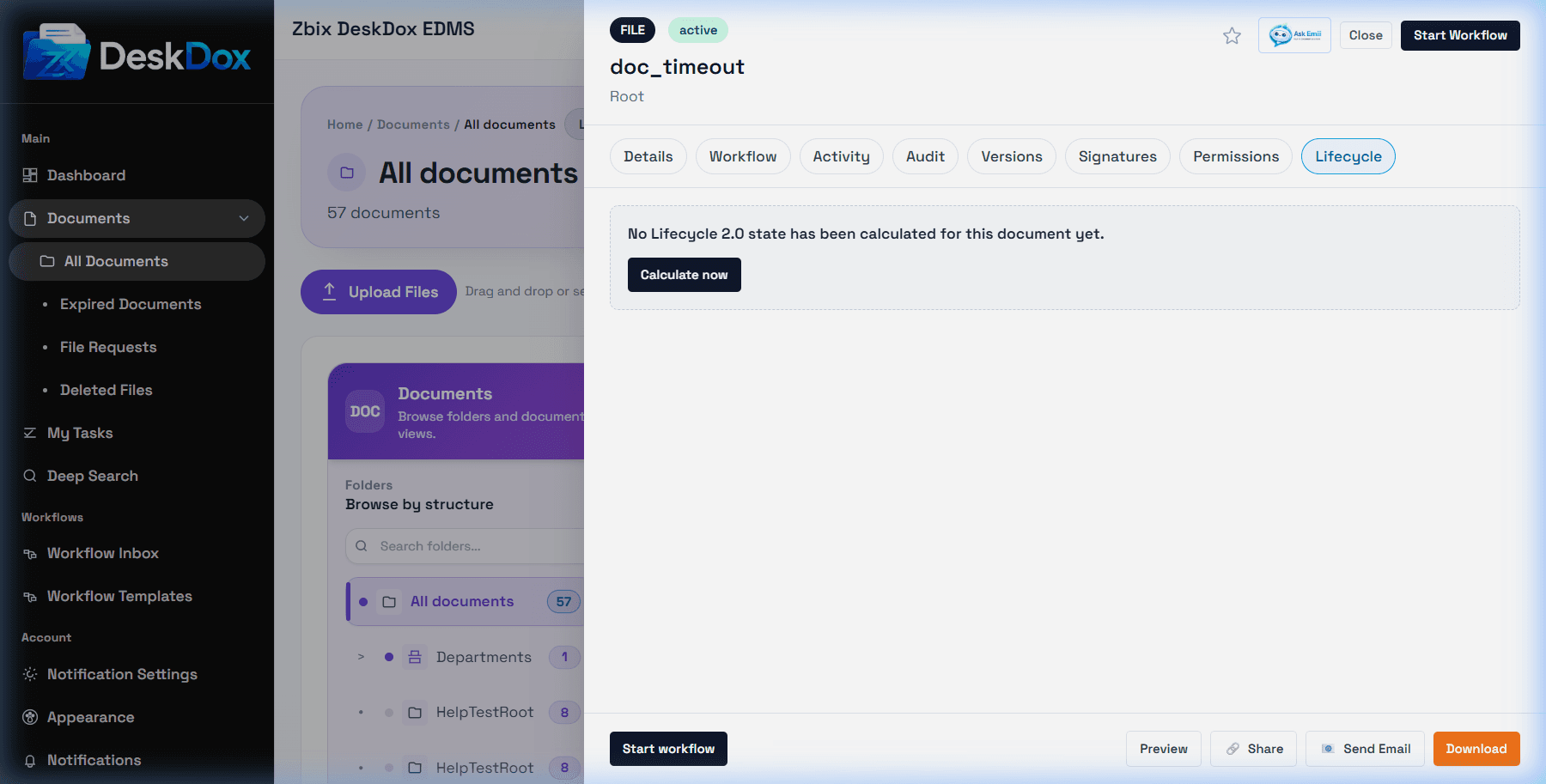 Document Lifecycle Tab