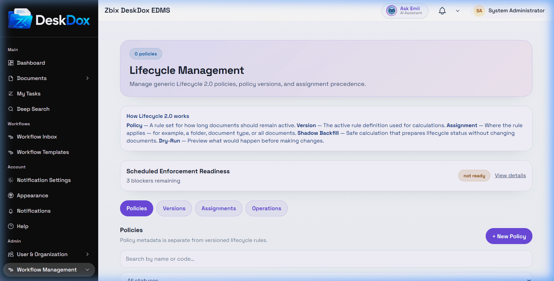 Lifecycle Policies List