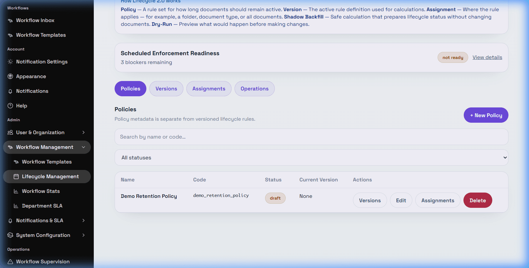 Lifecycle Management Overview