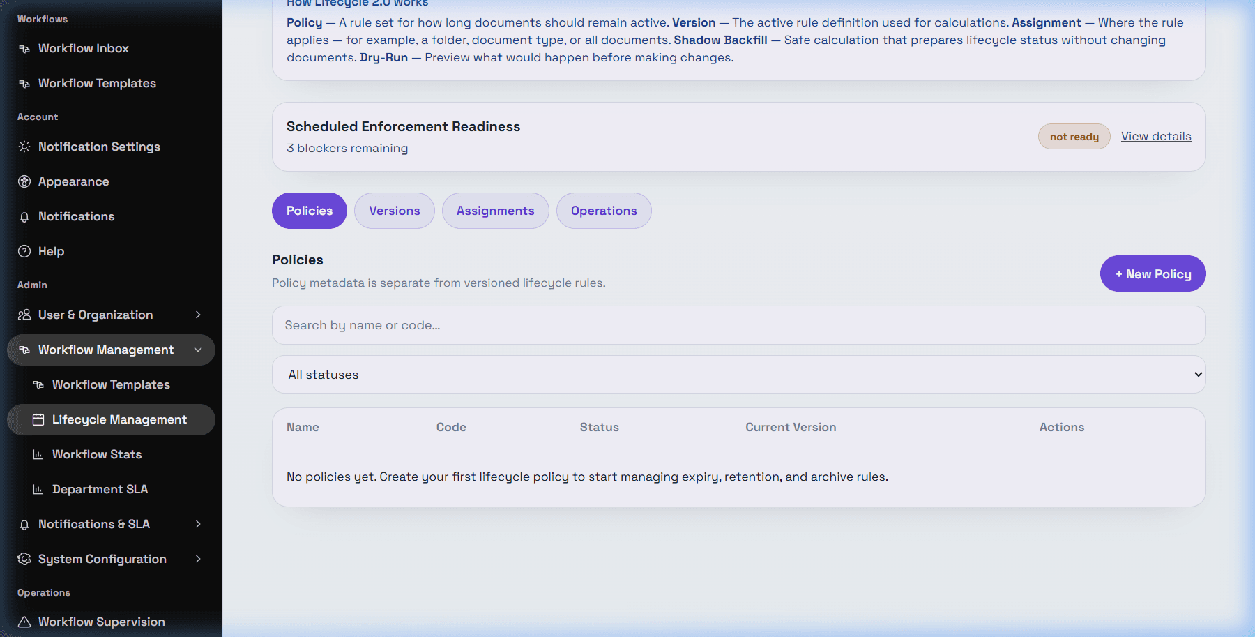 Lifecycle Management Overview