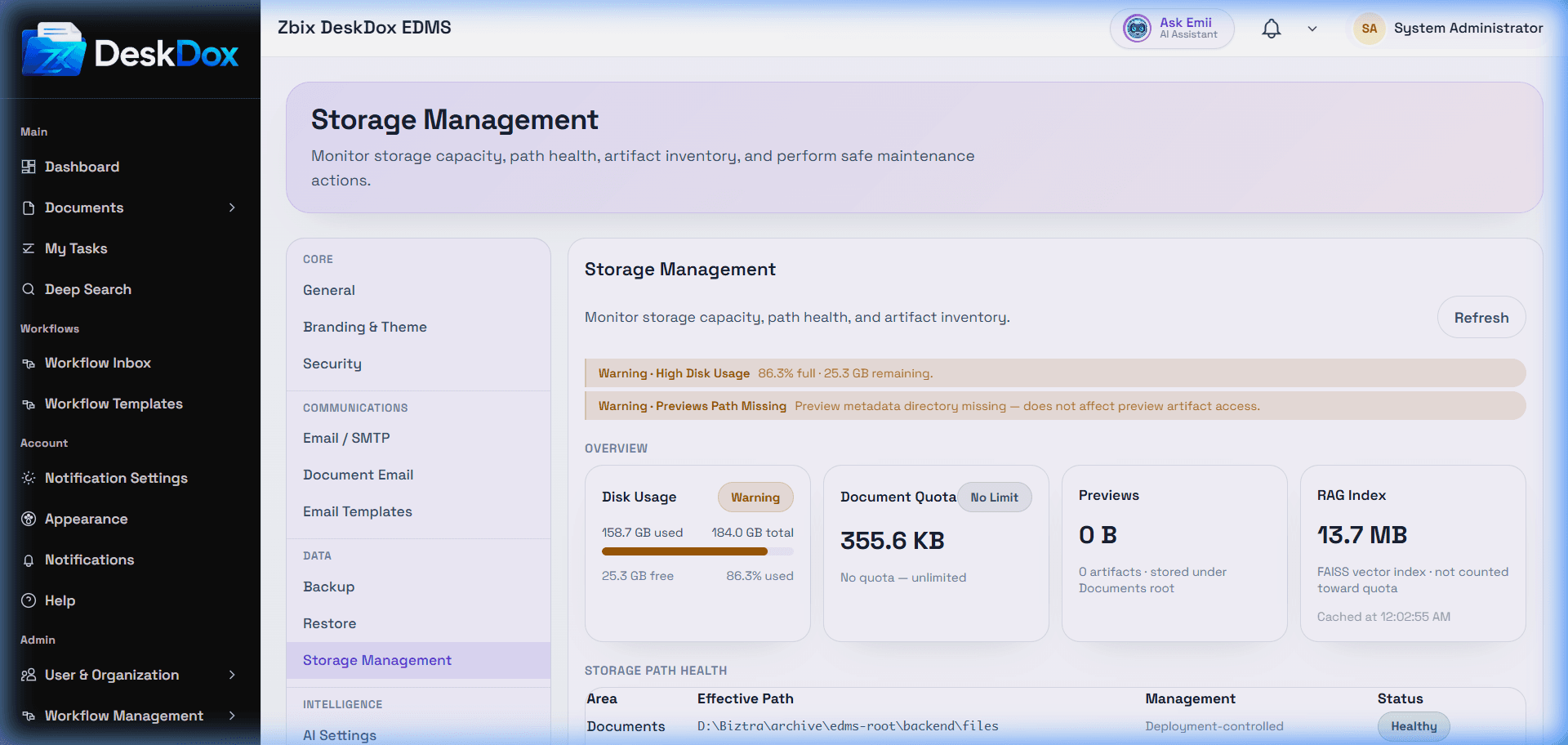Storage management