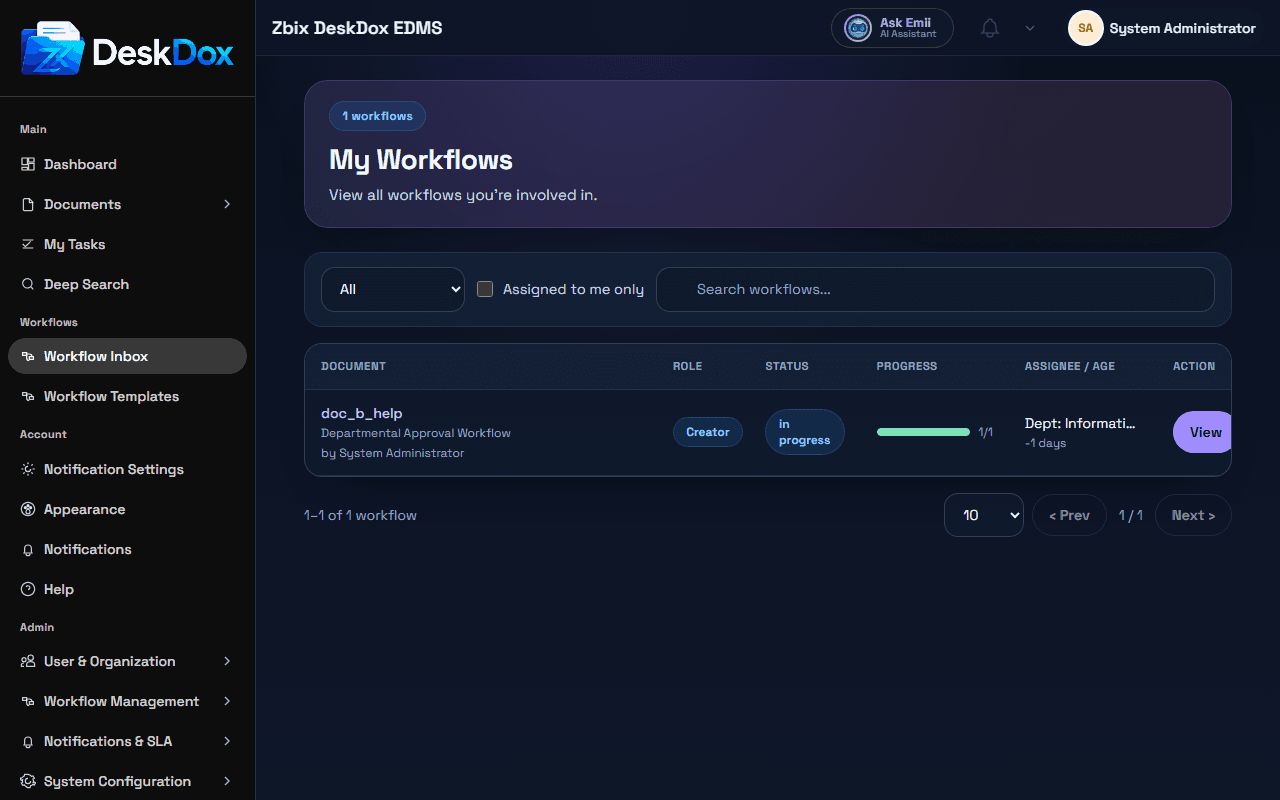 Workflow task inbox with pooled task