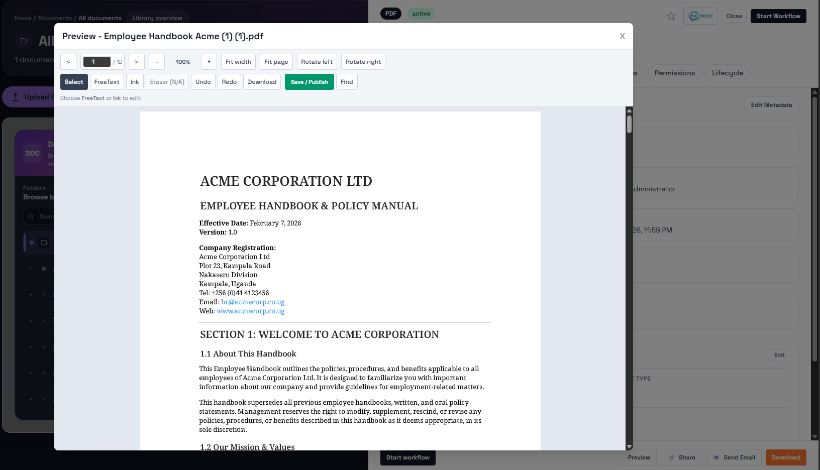 Preview and Review a Document | DeskDox Knowledge Base